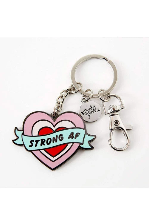Punky Pins Strong AF Keyring 1 Punky Pins Strong AF Keyring