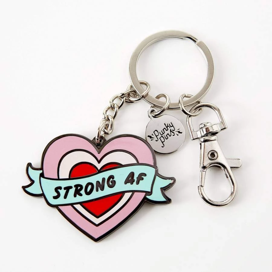 Punky Pins Strong AF Keyring 2 Punky Pins Strong AF Keyring