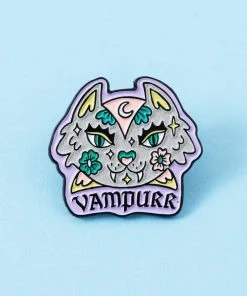 Punky Pins Vampurr Sparkle Enamel Pin Halloween Accessories