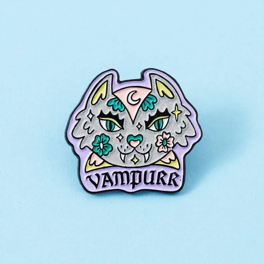 Punky Pins Vampurr Sparkle Enamel Pin Halloween Accessories 2 Punky Pins Vampurr Sparkle Enamel Pin Halloween Accessories