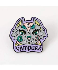 Punky Pins Vampurr Sparkle Enamel Pin Halloween Accessories