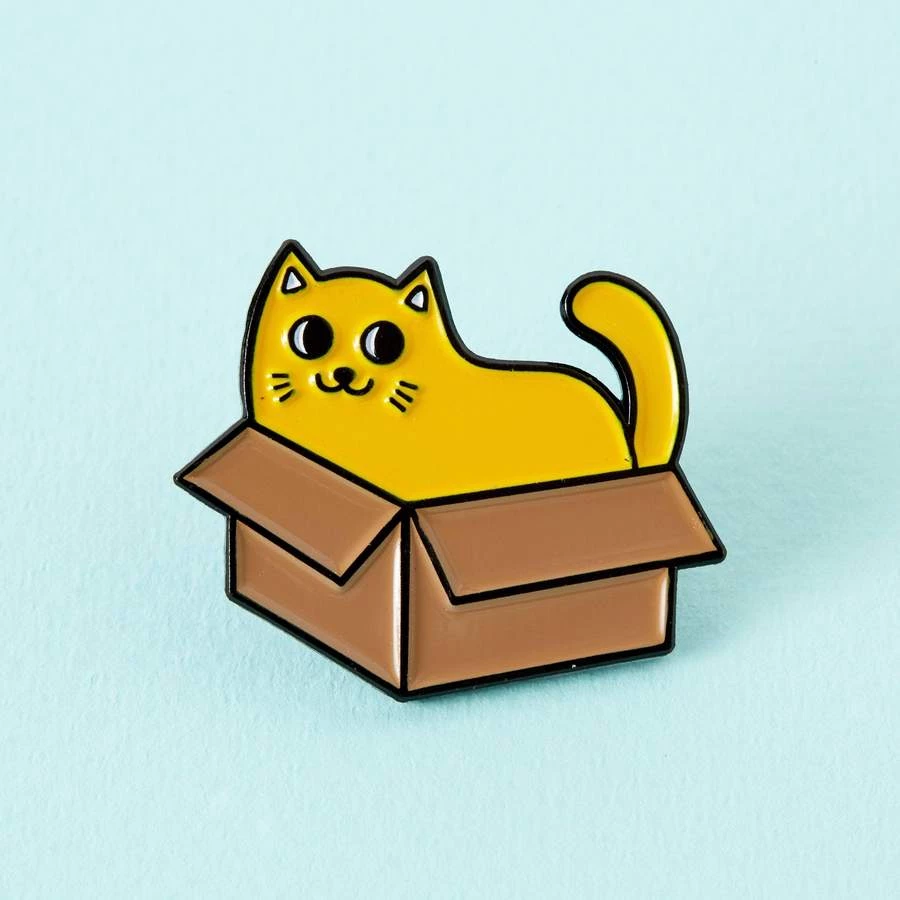 Punky Pins Cat In A Box Enamel Pin 3 Punky Pins Cat In A Box Enamel Pin