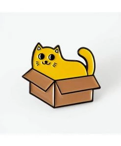 Punky Pins Cat In A Box Enamel Pin
