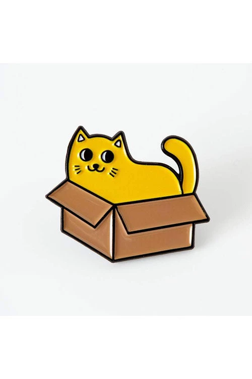 Punky Pins Cat In A Box Enamel Pin 1 Punky Pins Cat In A Box Enamel Pin