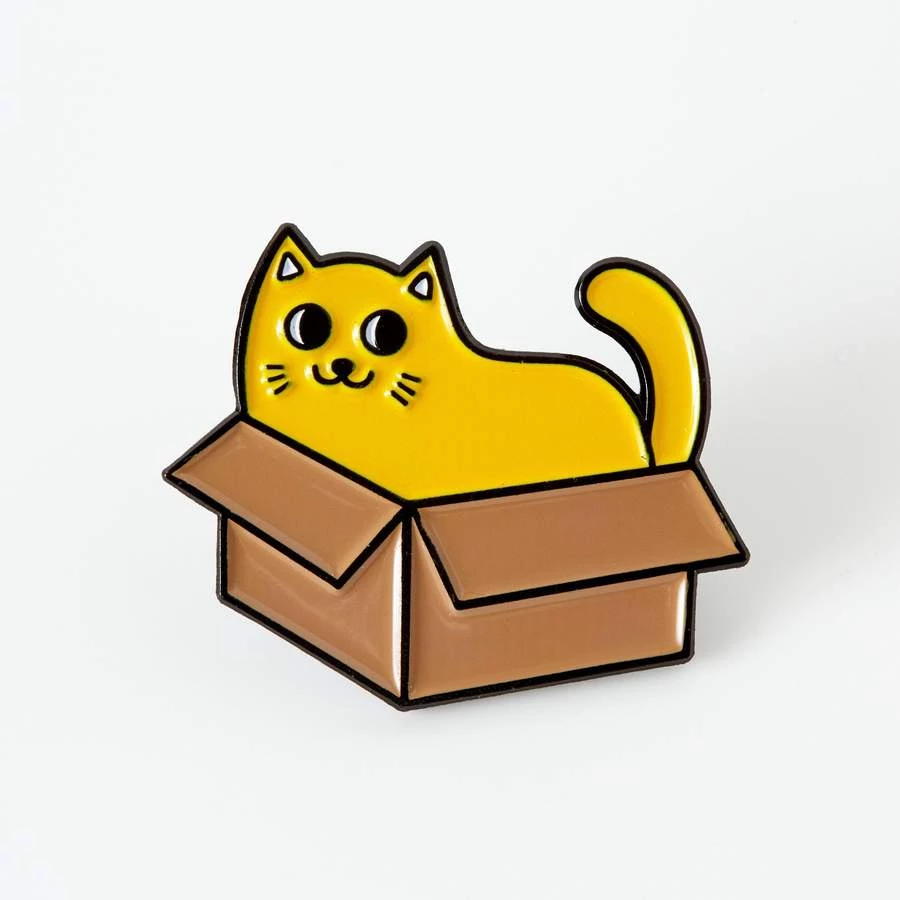 Punky Pins Cat In A Box Enamel Pin 4 Punky Pins Cat In A Box Enamel Pin