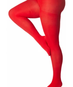 Pamela Mann Hosiery Curvy Super-Stretch 50 Denier Tights In Red Winter