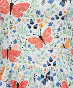 Lady Vintage Tea Dress In Spring Time Bloom