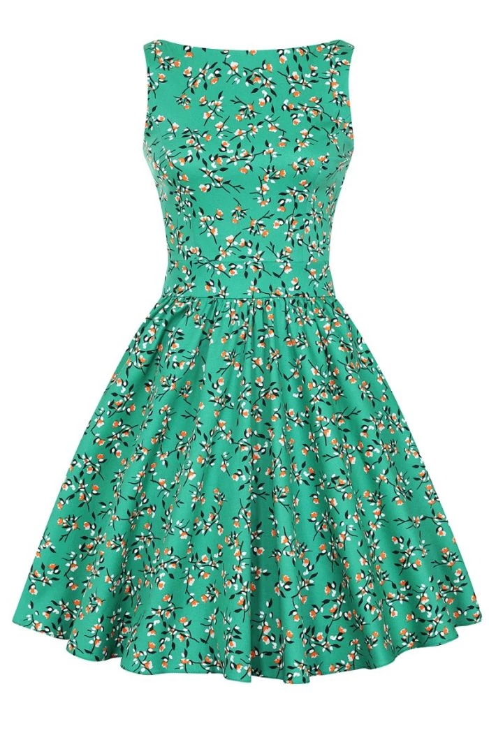 New Arrivals And Restocks Lady Vintage Tea Dress In Ditsy Jade Floral 3 New Arrivals And Restocks Lady Vintage Tea Dress In Ditsy Jade Floral