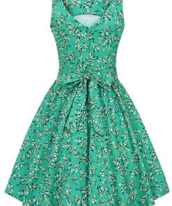 New Arrivals And Restocks Lady Vintage Tea Dress In Ditsy Jade Floral