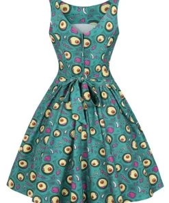 Lady Vintage Tea Dress In Eyeball Stew