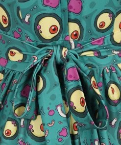 Lady Vintage Tea Dress In Eyeball Stew