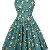 Lady Vintage Tea Dress In Eyeball Stew