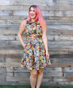 Clothing Retrolicious Bow Top In Fairytale Books Print 9 Clothing Retrolicious Bow Top In Fairytale Books Print